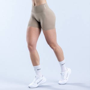 Shorts DFYNE Defy 4.5" Damskie Beżowe | 7496-WGFZV