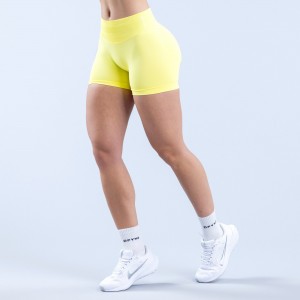 Shorts DFYNE Impact 4.5" Damskie Żółte | 7240-KEASX