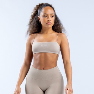 Stanik Sportowy DFYNE Defy Strappy Damskie Szare | 6749-BGJWC