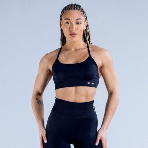 Stanik Sportowy DFYNE Dynamic Backless Damskie Czarne | 0289-FBXHC