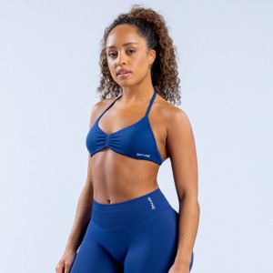 Stanik Sportowy DFYNE Impact Strappy Damskie Niebieskie | 6574-JNVSF