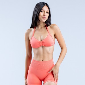 Stanik Sportowy DFYNE Impact Strappy Damskie Koralowe | 2183-KPZWE