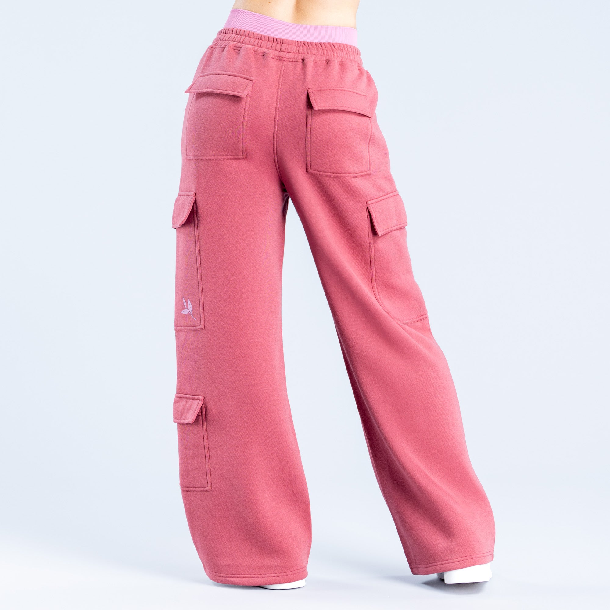 Joggery DFYNE Lanyi Edit Wide Leg Cargo Damskie Jasny Różowe | 9567-XZFIS