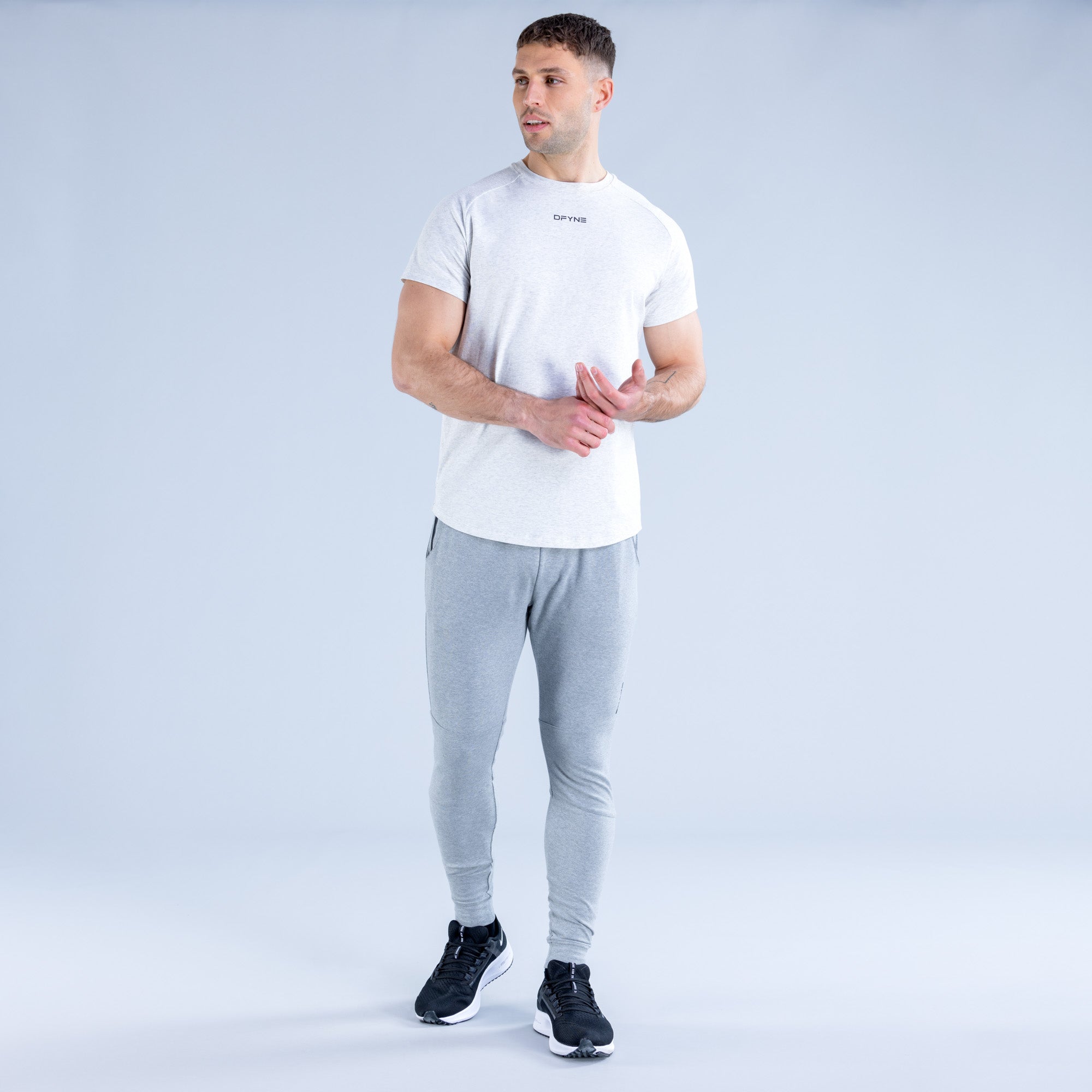 Joggery DFYNE Stealth Tapered Męskie Szare | 1562-YCLKE