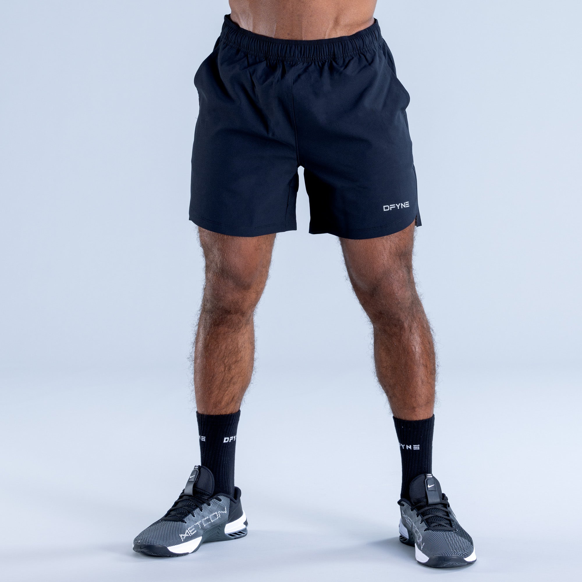 Shorts DFYNE Stealth Training Męskie Czarne | 1403-QPJAW