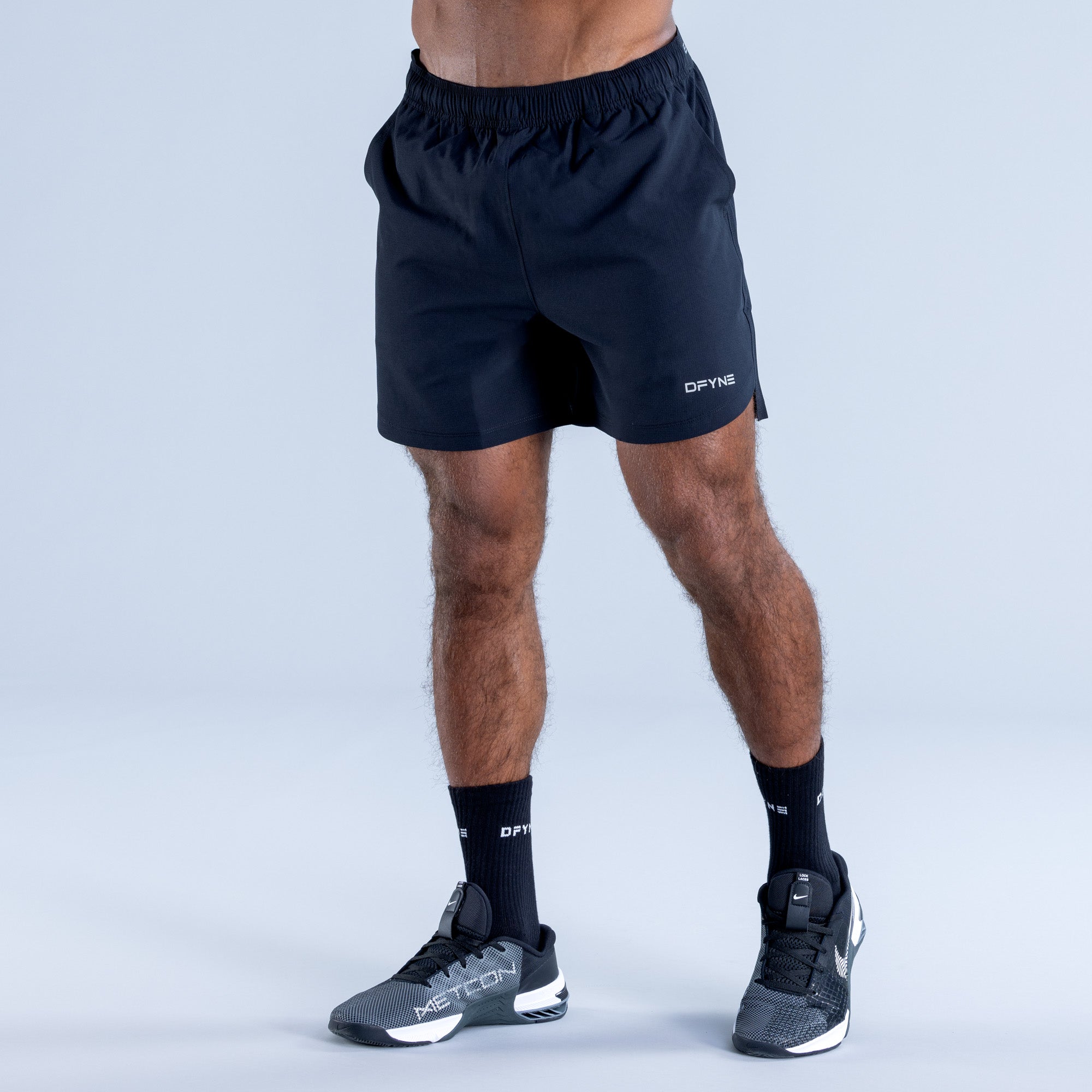 Shorts DFYNE Stealth Training Męskie Czarne | 1403-QPJAW