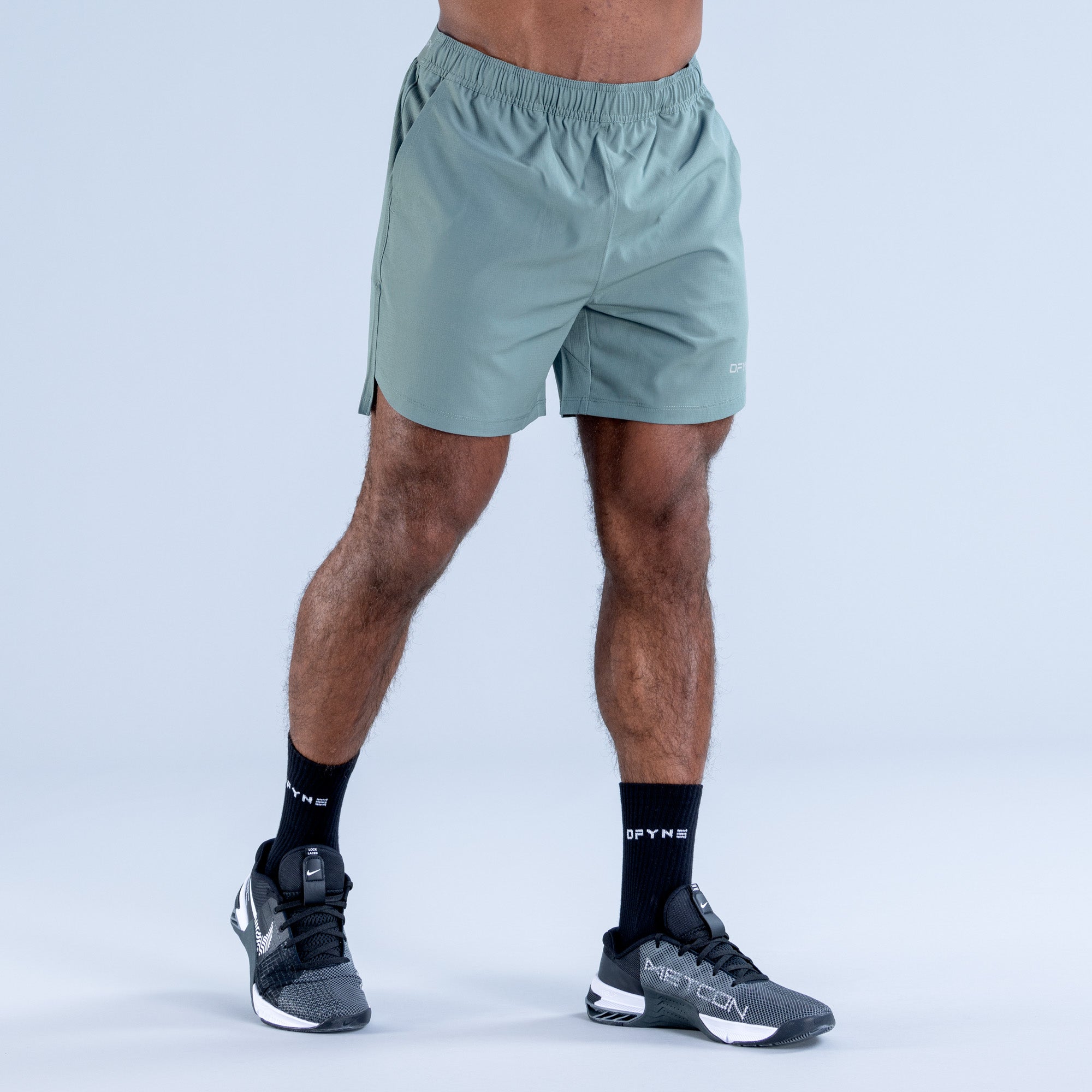 Shorts DFYNE Stealth Training Męskie Oliwkowe | 8135-XDLCK