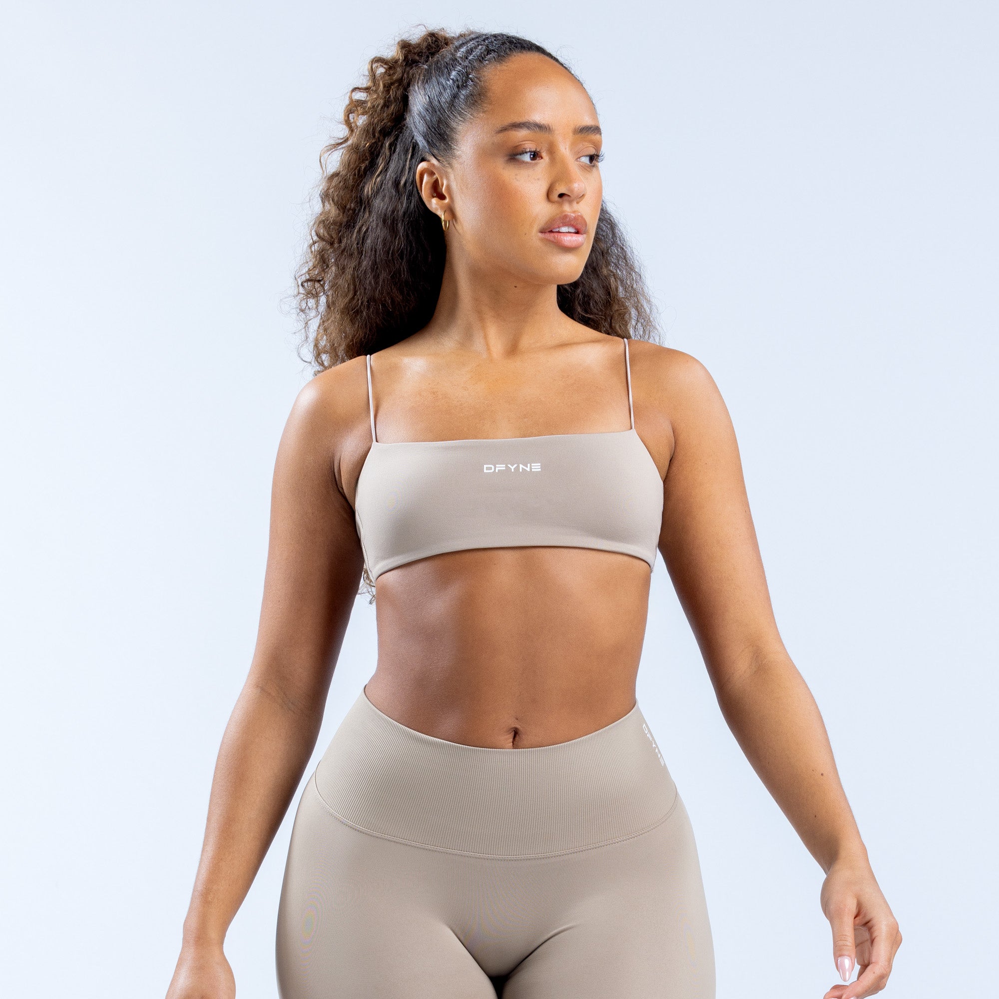 Stanik Sportowy DFYNE Defy Strappy Damskie Szare | 6749-BGJWC