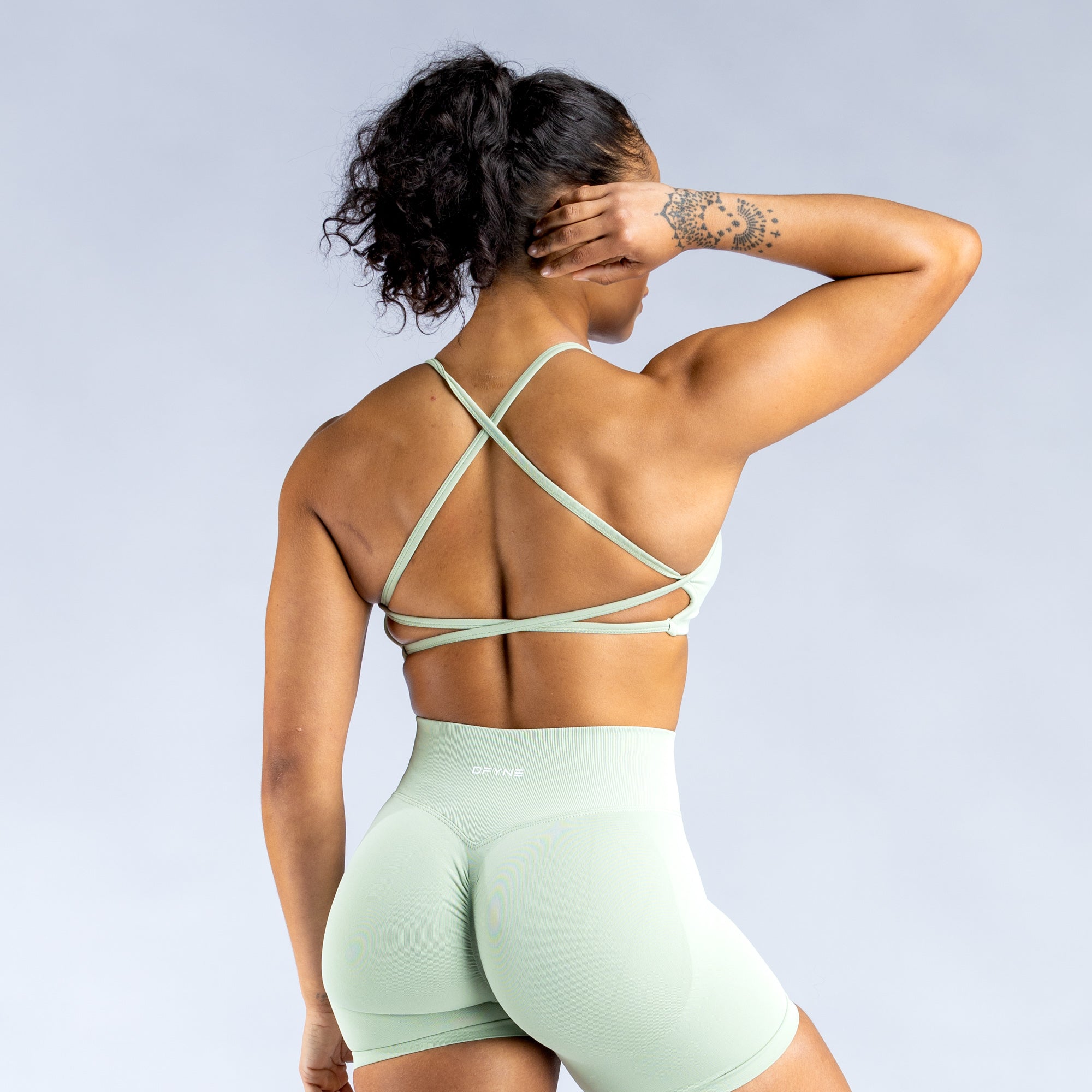 Stanik Sportowy DFYNE Dynamic Backless Damskie Zielone | 9037-WVILH