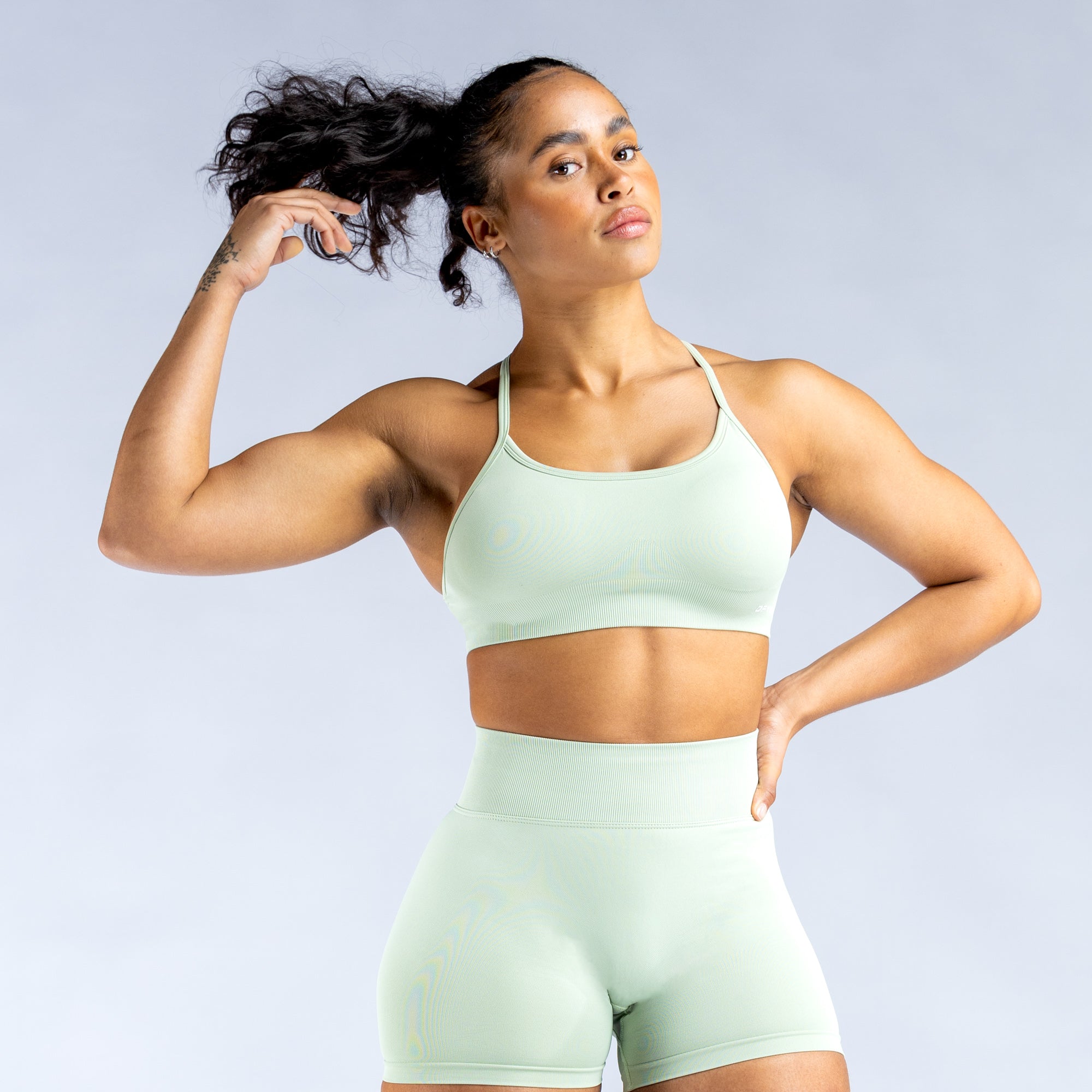 Stanik Sportowy DFYNE Dynamic Backless Damskie Zielone | 9037-WVILH