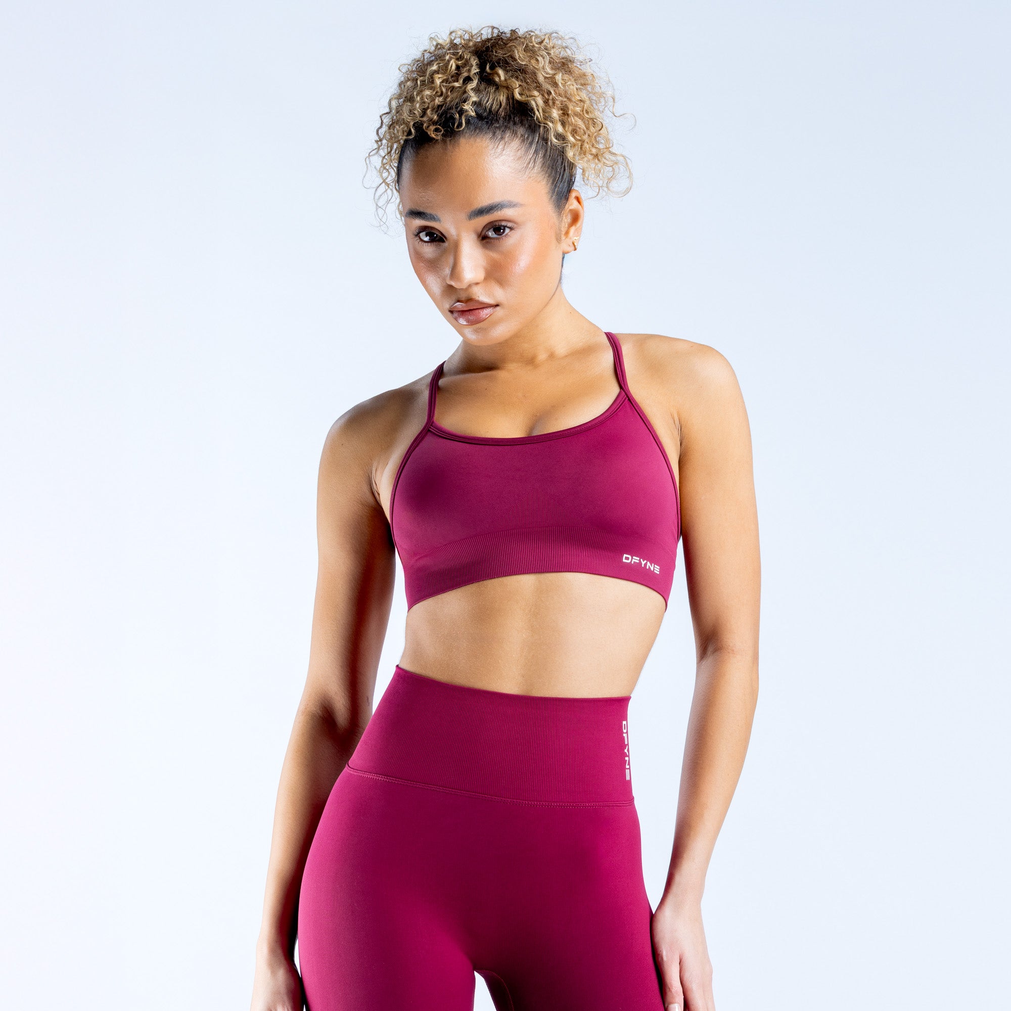 Stanik Sportowy DFYNE Dynamic Backless Damskie Fuksja | 8659-IREBD