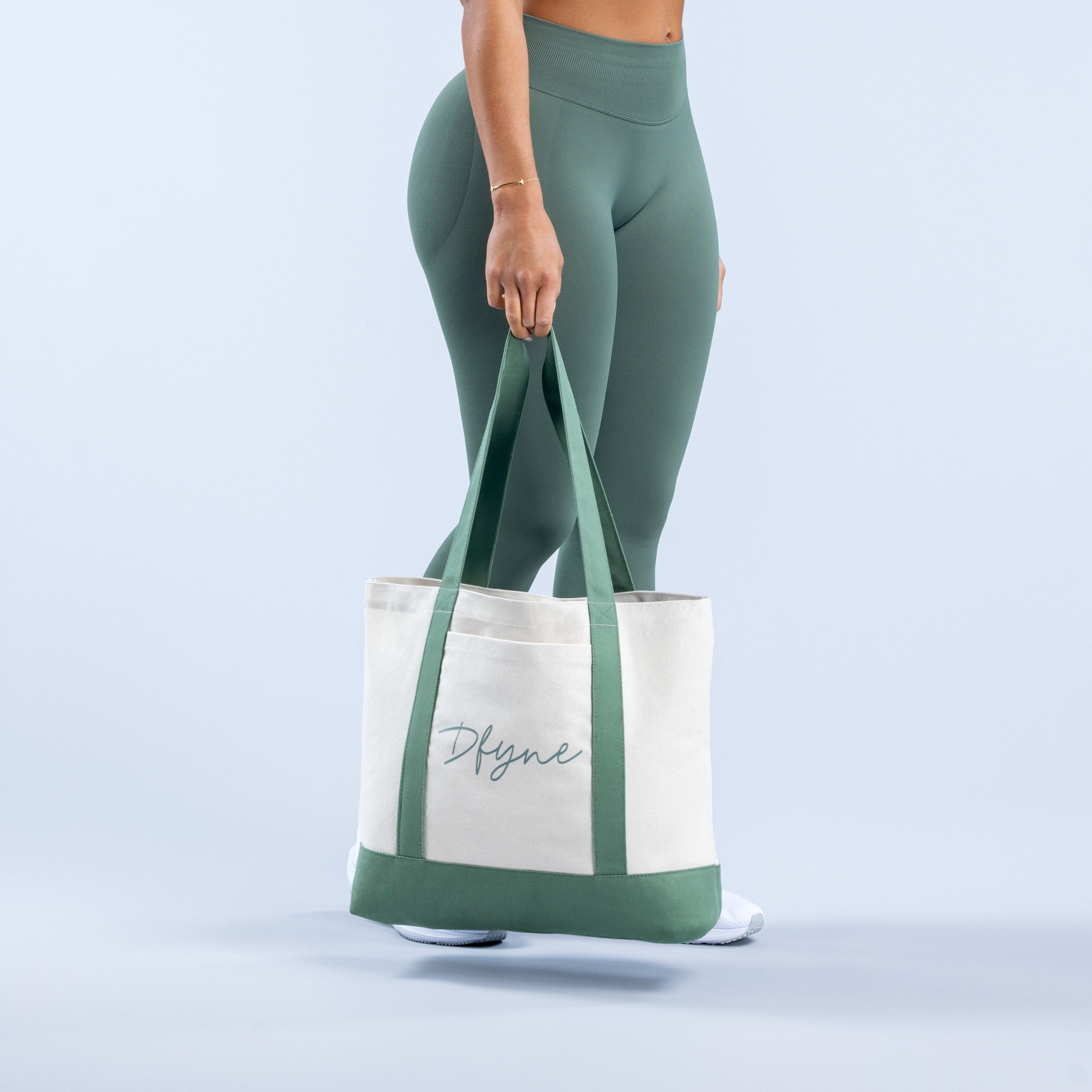 Tote DFYNE Damskie Zielone | 8693-FMBOC